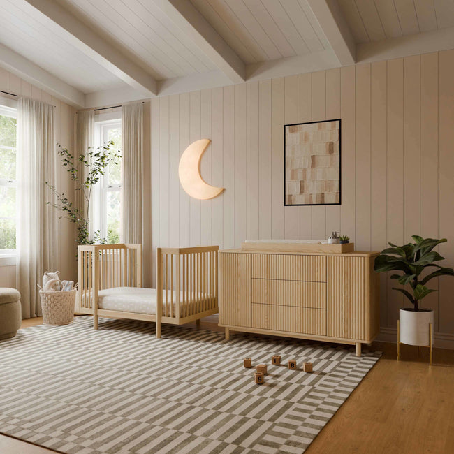 M29880BD,Babyletto,Pogo 8-in-1 Convertible Crib w/All-Stages Conversion Kits in Blonde