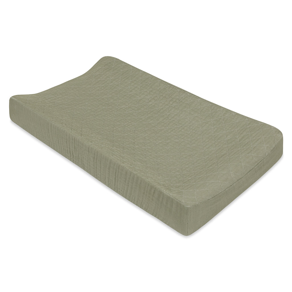 T29737MCA,Babyletto,Matcha Quilted Muslin Changing Pad Cover in GOTS Certified Organic Cotton