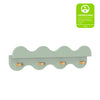 M31125LSHY,Babyletto Kids,Lido Wave Book Shelf with Hooks in Light Sage and Honey