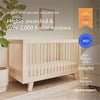 M4201NX,Babyletto,Hudson 3-in-1 Convertible Crib w/Toddler Bed Conversion Kit in Washed Natural