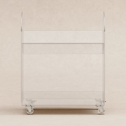 M15614K,Babyletto,Presto Acrylic Bookcase and Cart in Acrylic