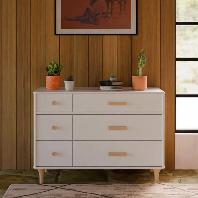 M9016WN,Babyletto,Lolly 6-Drawer Double Dresser  Assembled in White/Natural