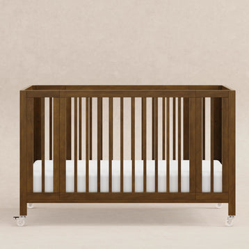 M30880NL,Babyletto,Rolli 9-in-1 Convertible All-Stages® Crib w/ Bassinet & Toddler Bed Kits in Natural Walnut