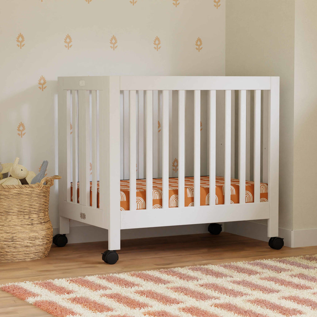 M6698W,Babyletto,Origami Mini Crib in White Finish