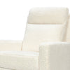 M23082CMSGLB,Babyletto,Sigi Pro Power Glider Recliner w/ Power Lumbar in Cream Shearling w/Light Wood Base