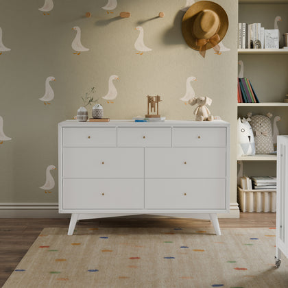 M15916W,Babyletto,Palma 7-Drawer Double Dresser  Assembled in White
