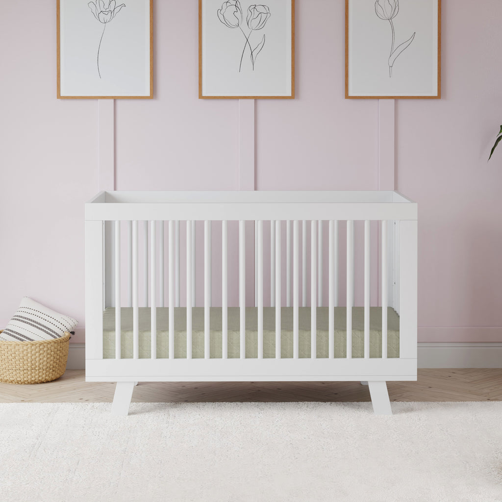 Hudson 3-in-1 Convertible Crib with Toddler Bed Conversion Kit