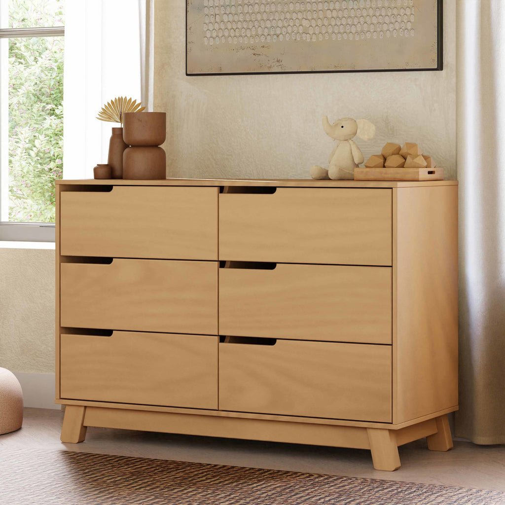 M4216HY,Babyletto,Hudson 6-Drawer Double Dresser  Assembled in Honey