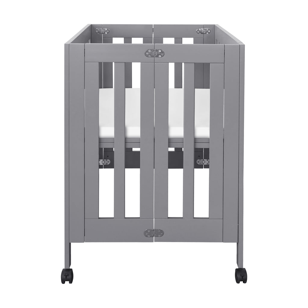 M6698G,Babyletto,Origami Mini Crib in Grey Finish