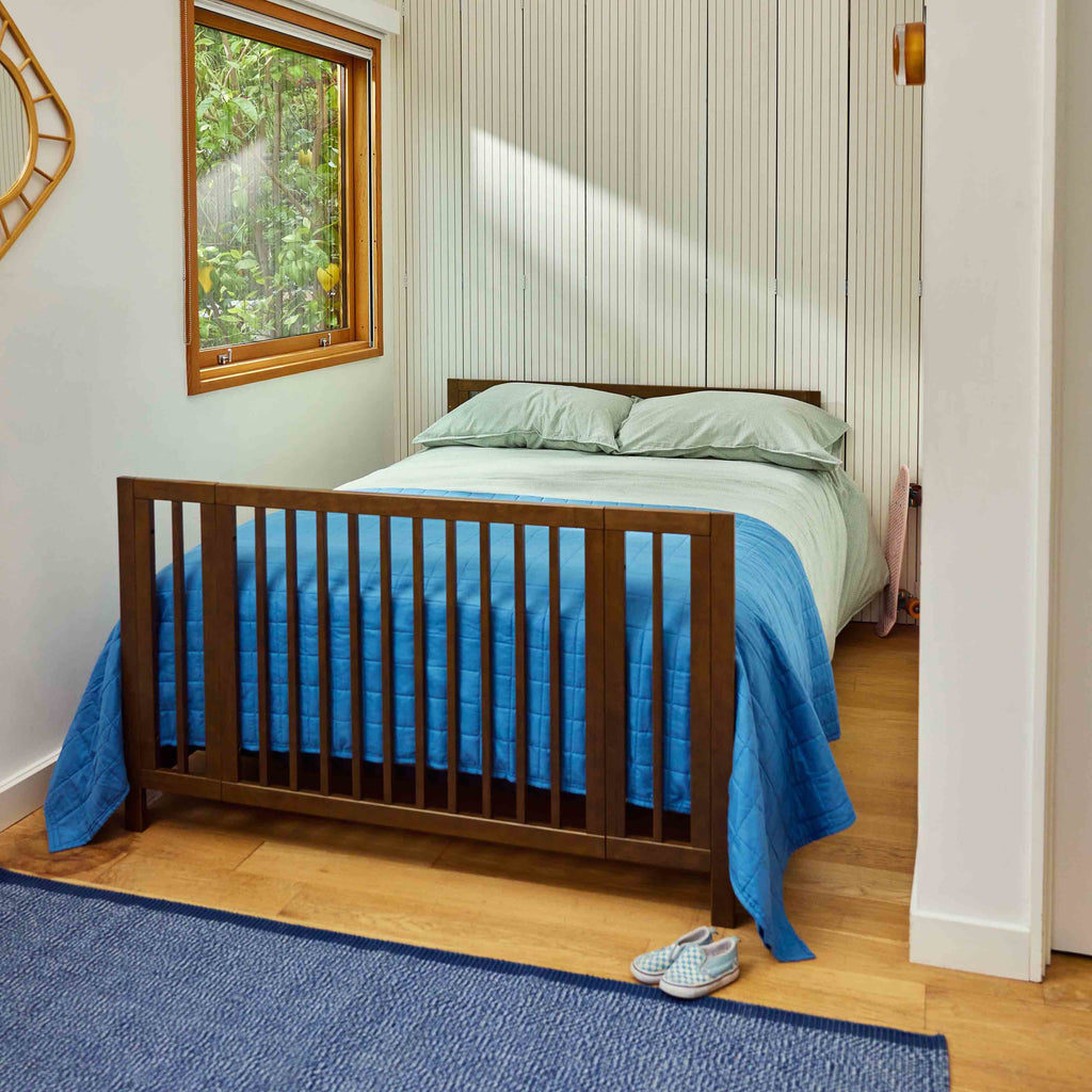 M30880NL,Babyletto,Rolli 9-in-1 Convertible All-Stages® Crib w/ Bassinet & Toddler Bed Kits in Natural Walnut