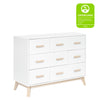 M5826WNX,Babyletto,Scoot 6-Drawer Dresser in White/Washed Natural