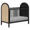 M25601BNC,Babyletto,Bondi Cane 3-in-1 Convertible Crib w/ Toddler Bed Kit in Black with Natural Cane