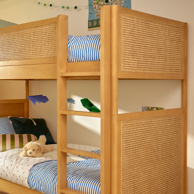 M25994HYNC,Babyletto Kids,Bondi Cane Convertible Bunk Bed in Honey