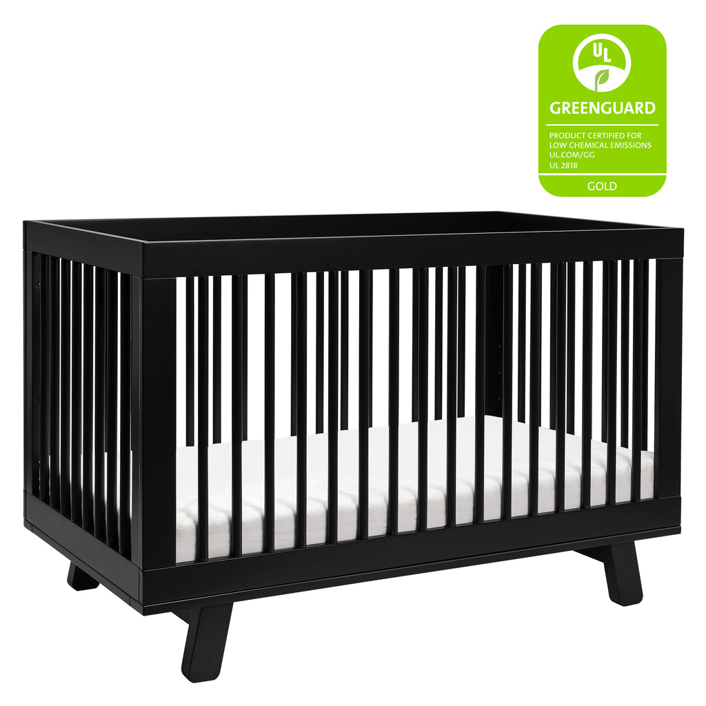 M4201B,Babyletto,Hudson 3-in-1 Convertible Crib w/Toddler Bed Conversion Kit in Black