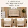 M4201NX,Babyletto,Hudson 3-in-1 Convertible Crib w/Toddler Bed Conversion Kit in Washed Natural