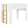 M31171WHY,Babyletto Kids,Lido Wave Low Loft Twin Bed in White and Honey