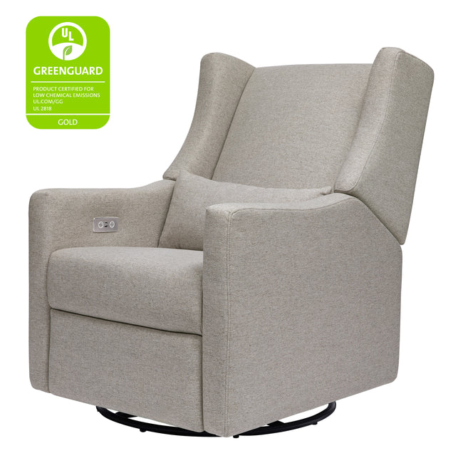 M11288PGEW,Babyletto,Kiwi Glider Recliner w/ Electronic Control and USB in Performance Grey Eco-Weave