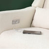 M11288WBG,Babyletto,Kiwi Glider Recliner w/ Electronic Control and USB in Ivory Boucle w/Gold Base