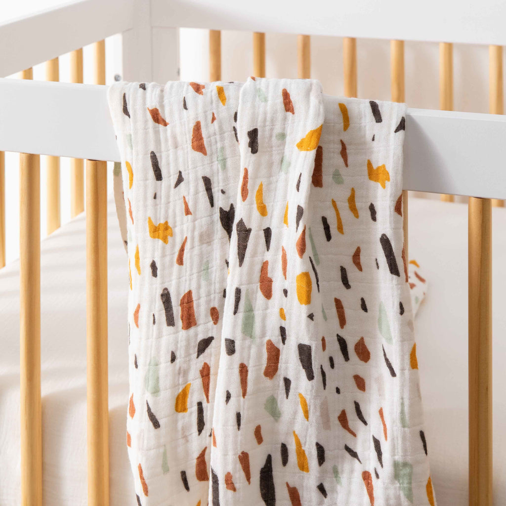 T29138,Babyletto,Terrazzo Muslin Swaddle in GOTS Certified Organic Cotton