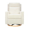 M23082CMSGLB,Babyletto,Sigi Pro Power Glider Recliner w/ Power Lumbar in Cream Shearling w/Light Wood Base
