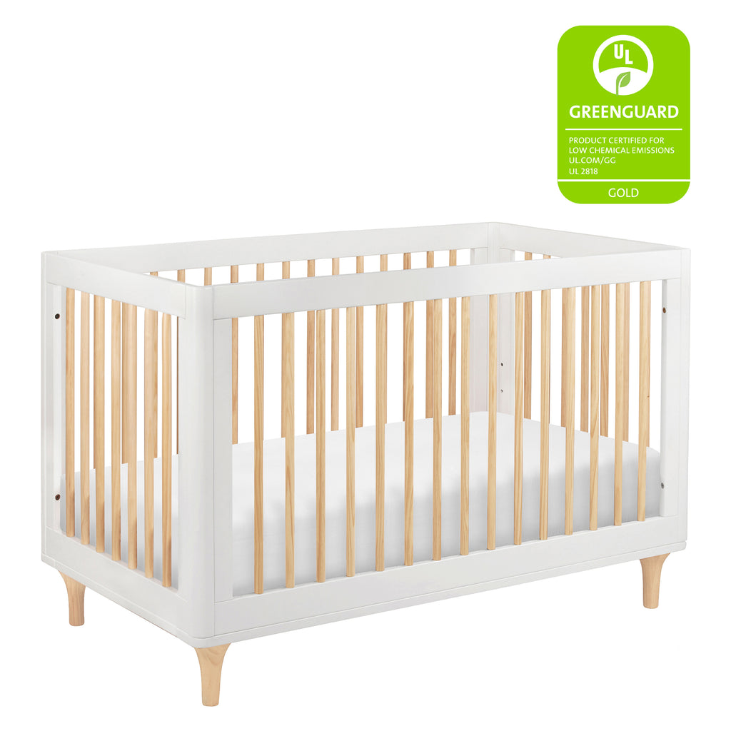 M9001WN,Babyletto,Lolly 3-in-1 Convertible Crib w/Toddler Bed Conversion Kit in White/Natural