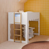 M31171WHY,Babyletto Kids,Lido Wave Low Loft Twin Bed in White and Honey