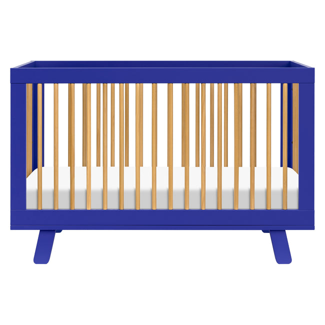 M4201CBTHY,Babyletto,Hudson 3-in-1 Convertible Crib w/Toddler Bed Conversion Kit in Cobalt/Honey