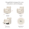 M33988PWB,Babyletto,Nori Glider Recliner w/ Electronic Control and USB in Performance Ivory Boucle