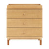 M12923HYVTL,Babyletto,Gelato 3-Drawer Changer Dresser  leather feet w/Removable Changing Tray in Honey