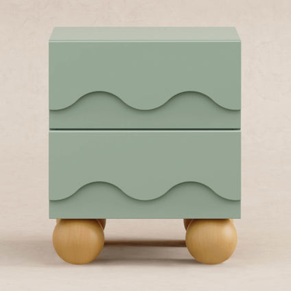 M31160LSHY,Babyletto Kids,Lido Wave Nightstand in Light Sage and Honey