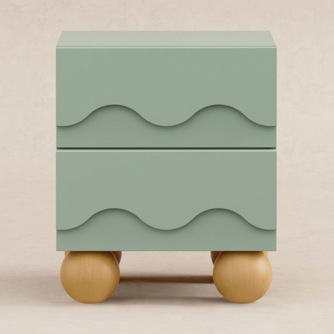 M31160LSHY,Babyletto Kids,Lido Wave Nightstand in Light Sage and Honey