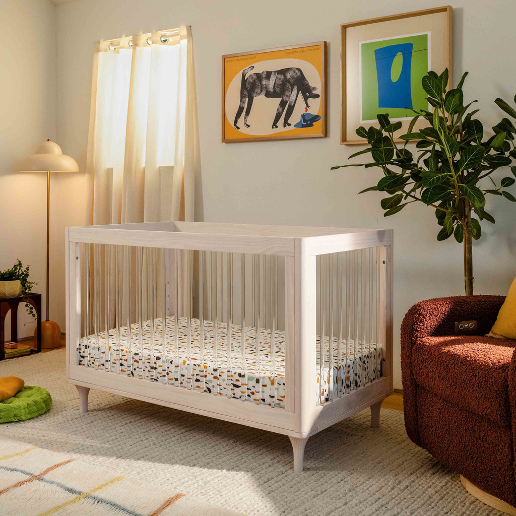 M9001KNX,Babyletto,Lolly 3-in-1 Convertible Crib w/Toddler Conversion Kit in Washed Natural/Acrylic