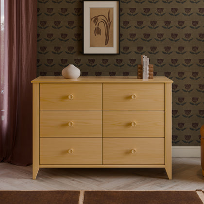 M10326HY,Babyletto,Sprout 6-Drawer Double Dresser in Honey
