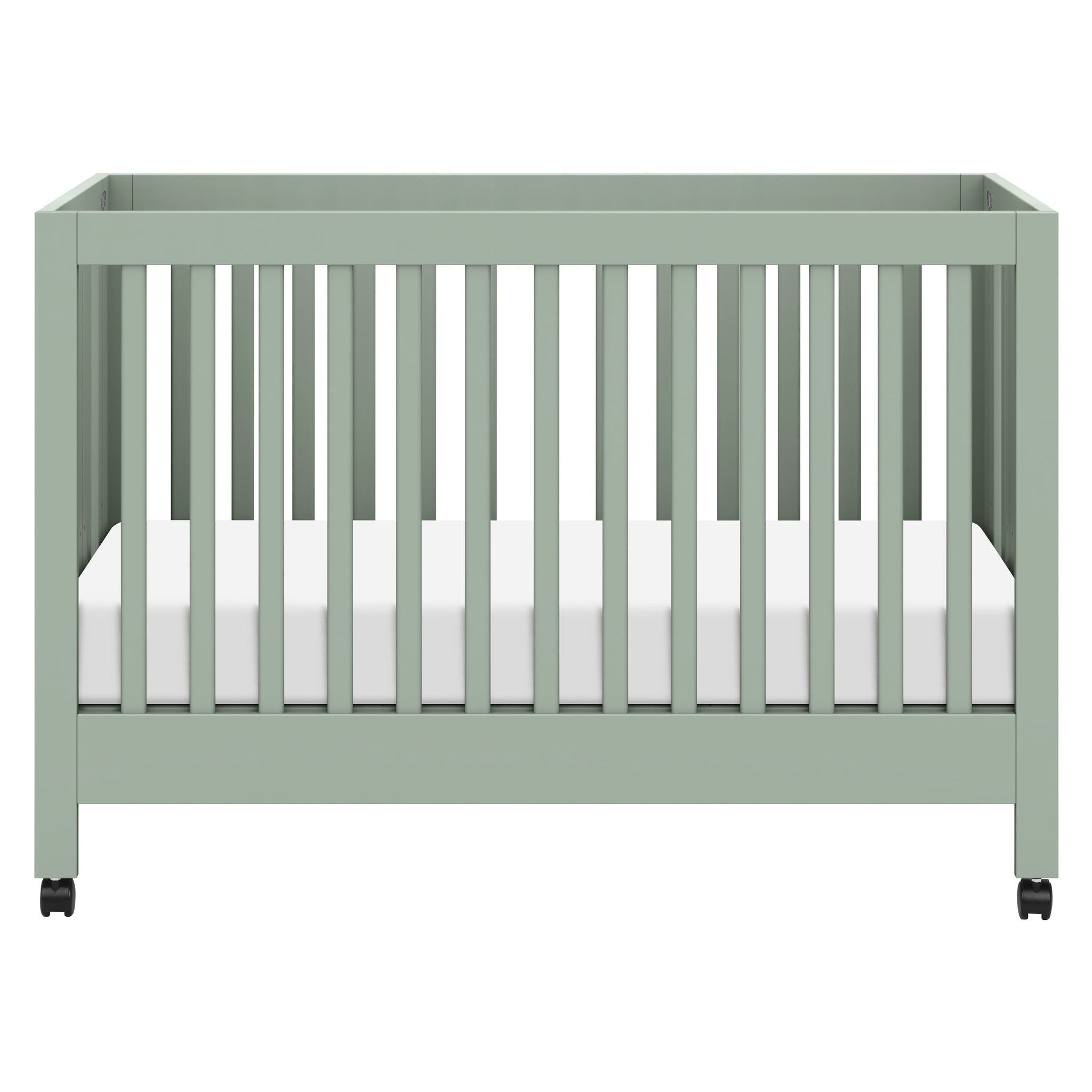 Babyletto Maki Full Size Portable Folding Crib with Toddler Bed Conversion Kit