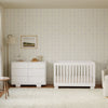 M6701W,Babyletto,Modo 3-in-1 Convertible Crib w/Toddler Bed Conversion Kit in White Finish