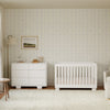 M6701W,Babyletto,Modo 3-in-1 Convertible Crib w/Toddler Bed Conversion Kit in White Finish