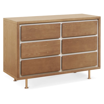 NW15026AY,Nursery Works,Novella 6-Drawer Dresser in Stained Ash/Ivory Finish