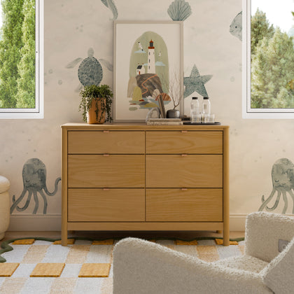M25616HY,Babyletto,Bondi 6-Drawer Assembled Dresser in Honey