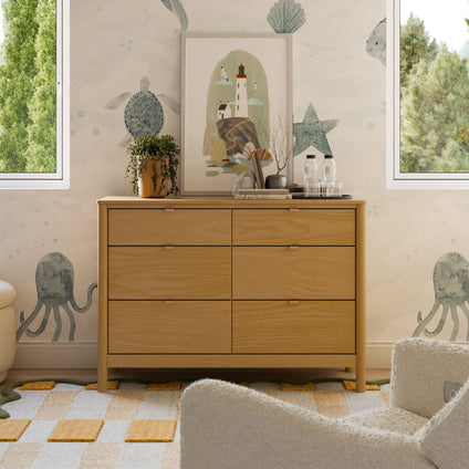 M25616HY,Babyletto,Bondi 6-Drawer Assembled Dresser in Honey