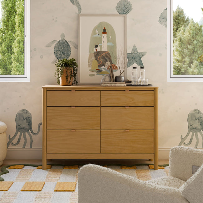 M25616HY,Babyletto,Bondi 6-Drawer Assembled Dresser in Honey
