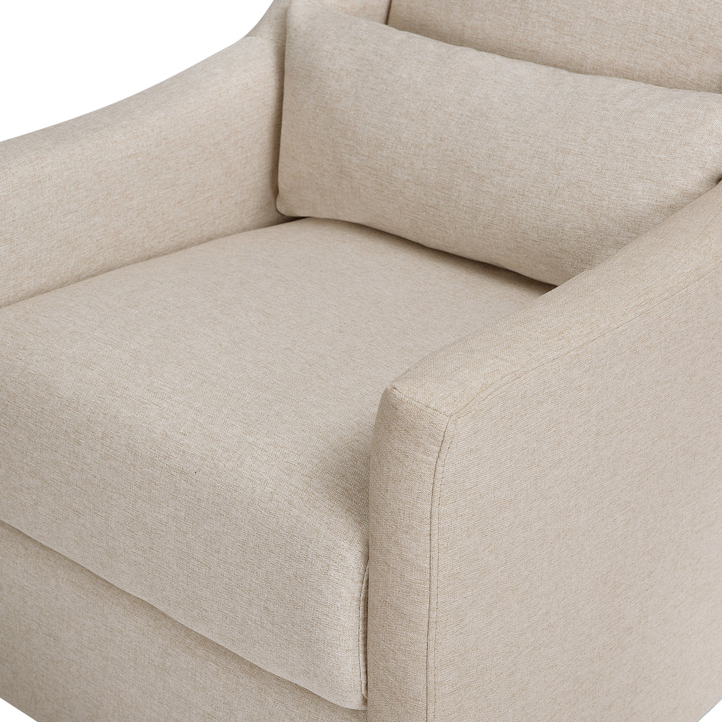 M11287PBEW,Babyletto,Toco Swivel Glider and Ottoman in Performance Beach Eco-Weave