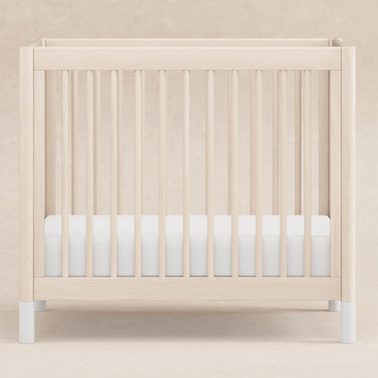 M12998NXW,Babyletto,Gelato 4-in-1 Convertible Mini Crib and Twin bed in Washed Natural Finish w/White Feet