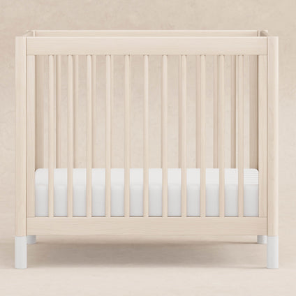 M12998NXW,Babyletto,Gelato 4-in-1 Convertible Mini Crib and Twin bed in Washed Natural Finish w/White Feet