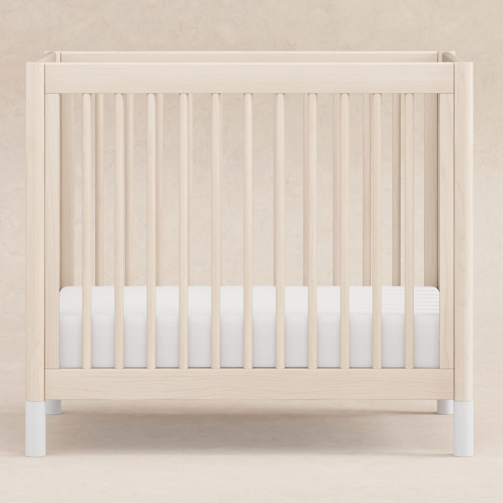 M12998NXW,Babyletto,Gelato 4-in-1 Convertible Mini Crib and Twin bed in Washed Natural Finish w/White Feet