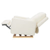 M23085CMSGLB,Babyletto,Sigi Glider Recliner w/ Electronic Control and USB in Cream Shearling w/Light Wood Base