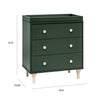 M9023FRGRNX,Babyletto,Lolly 3-Drawer Changer Dresser w/Removable Tray  Forest Green/Washed Natural