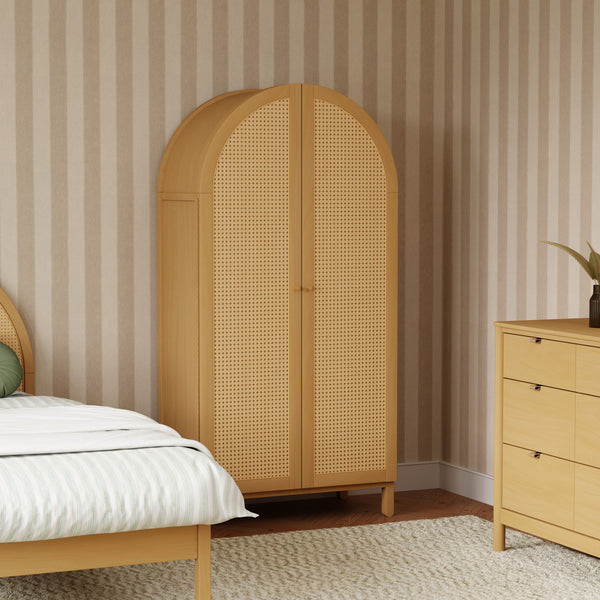 M25929HY,Babyletto,Bondi Cane Armoire  Assembled in Honey