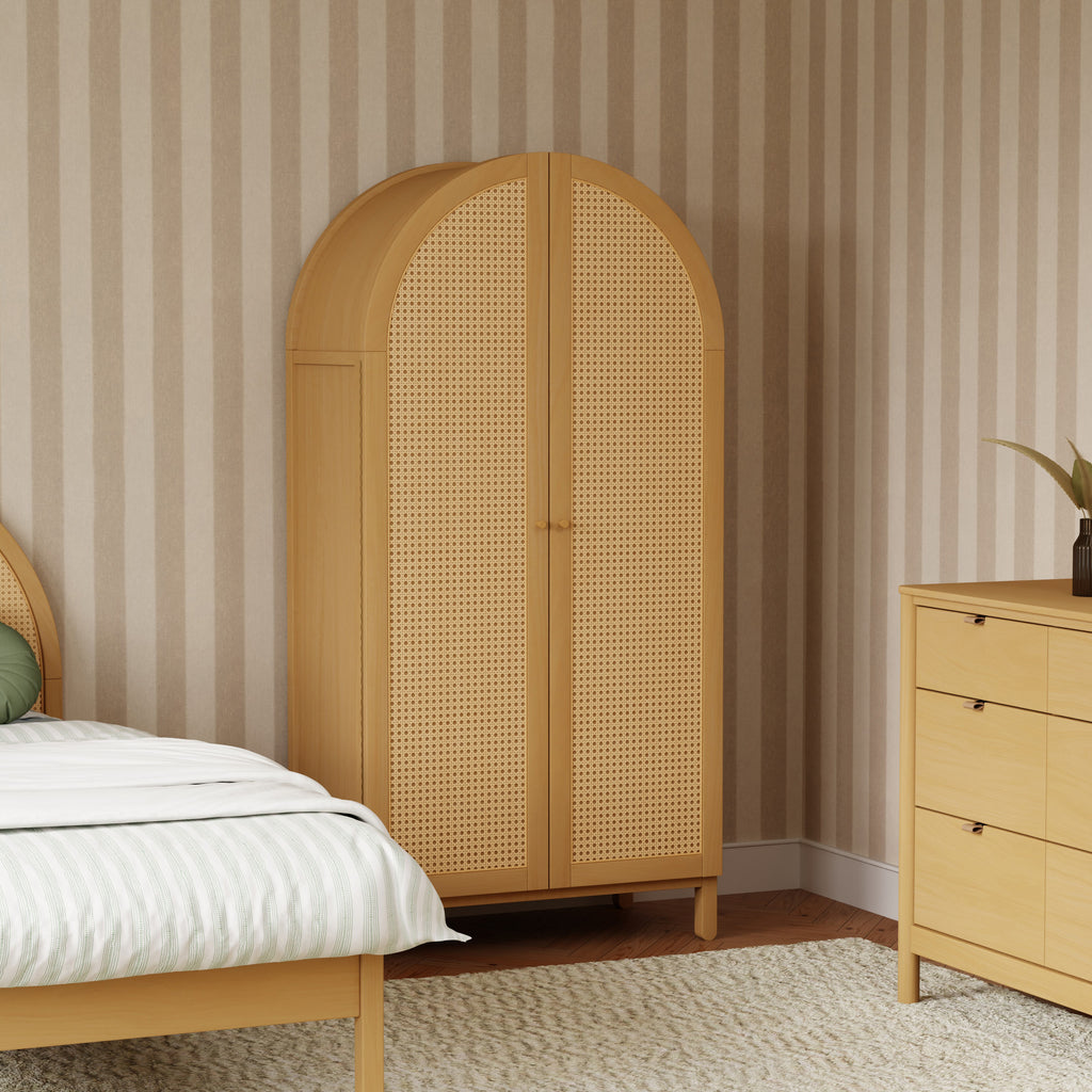 M25929HY,Babyletto,Bondi Cane Armoire  Assembled in Honey