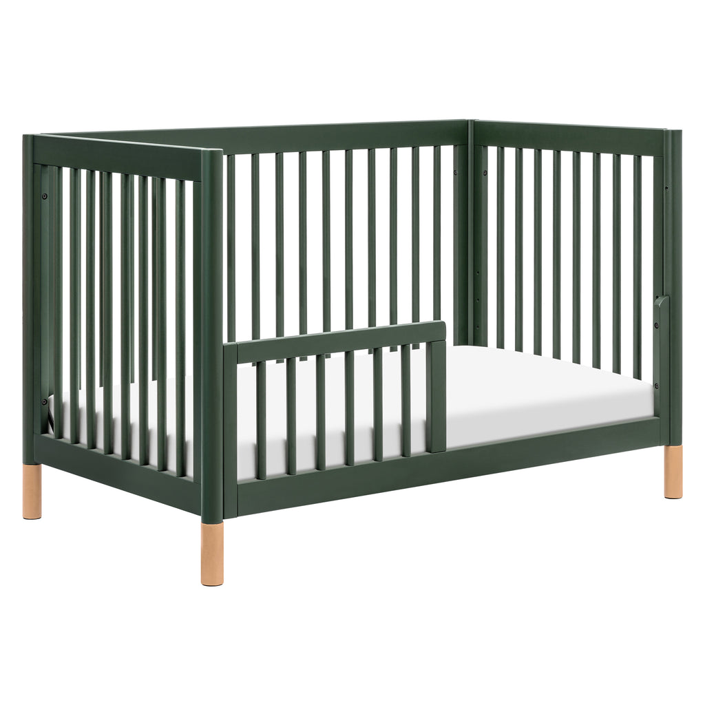 M12901FRGRBE,Babyletto,Gelato 4-in-1 Convertible Crib w/Toddler Bed Kit in Forest Green/Blonde Feet