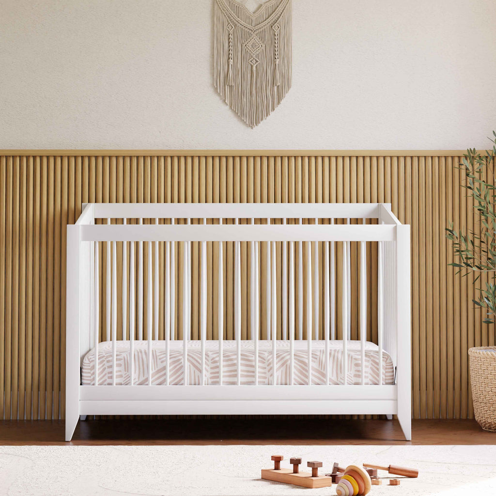 M10301W,Babyletto,Sprout 4-in-1 Convertible Crib w/Toddler Bed Conversion Kit in White Finish